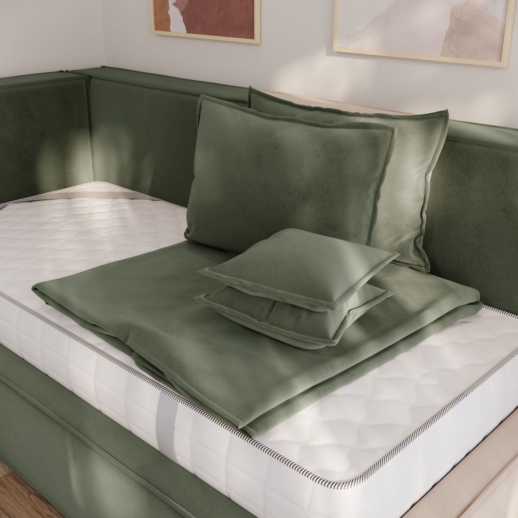 Lazurit Комплект аксессуаров для кровати 140х200 чехол для подушки homium набор чехлов декоративных velvet 2шт