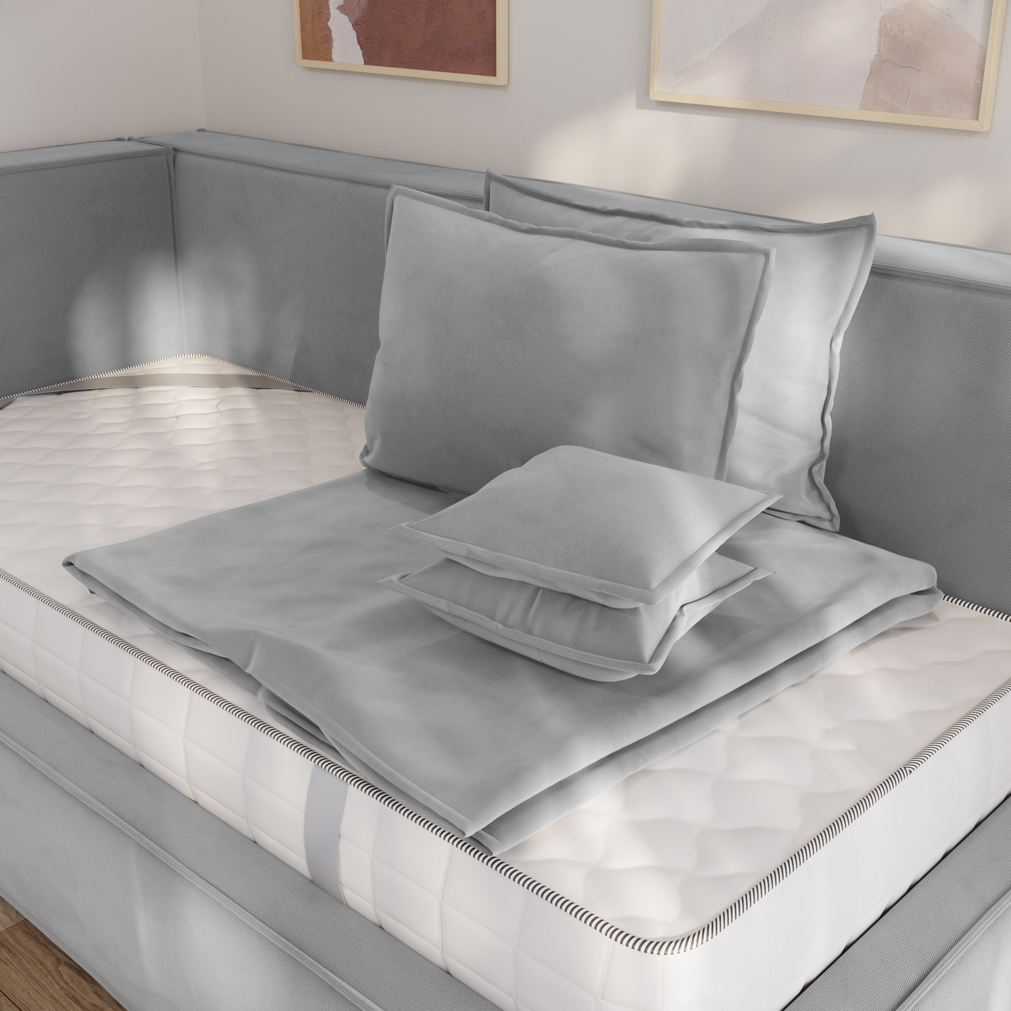 Lazurit Комплект аксессуаров для кровати 140х200 чехол для подушки homium набор чехлов декоративных velvet 2шт
